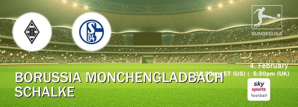 You can watch game live between Borussia Monchengladbach and Schalke on Sky Sports Football.