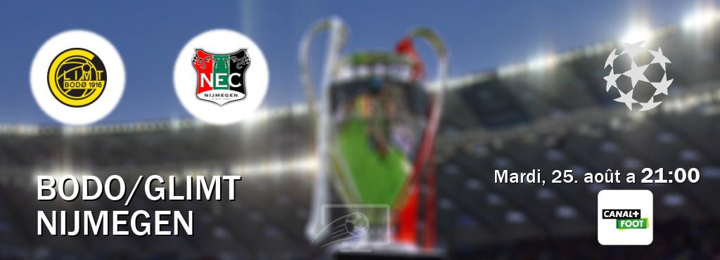 Match entre Bodo/Glimt et Nijmegen en direct à la Canal+ Foot (mardi, 25. août a 21:00). Match entre Bodo/Glimt et Nijmegen en direct à la Canal+ Foot (mardi, 25. août a 21:00).