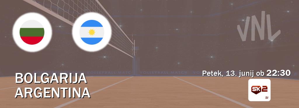 Dvoboj Bolgarija in Argentina s prenosom tekme v živo na Sportklub 2.