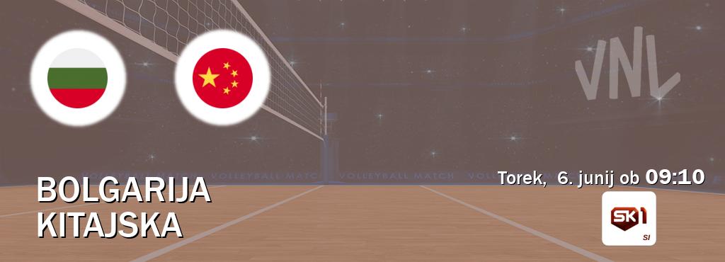 Prenos tekme med Bolgarija in Kitajska v živo na Sportklub 1 (torek,  6. junij ob  09:10 uri).