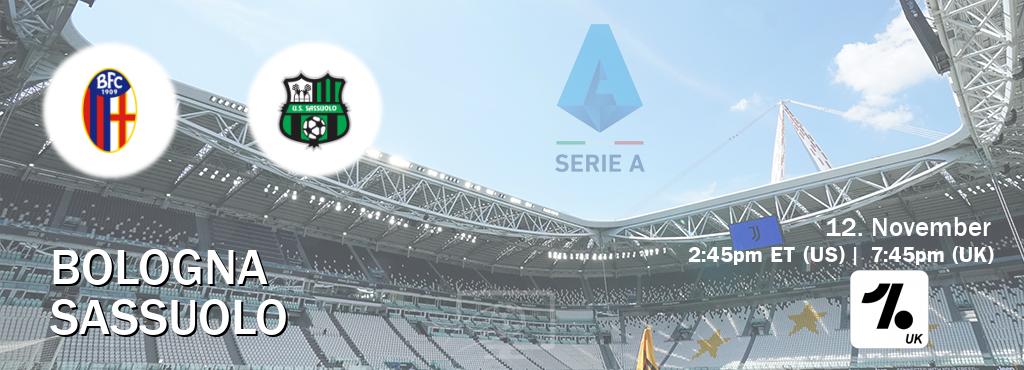 You can watch game live between Bologna and Sassuolo on OneFootball UK.