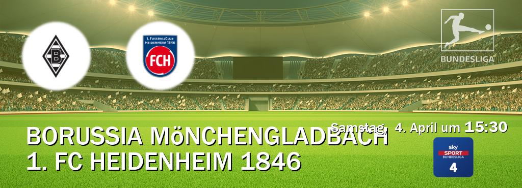 Das Spiel zwischen Borussia Mönchengladbach und 1. FC Heidenheim 1846 wird am Samstag,  4. April um  15:30, live vom Sky Bundesliga 4 übertragen.