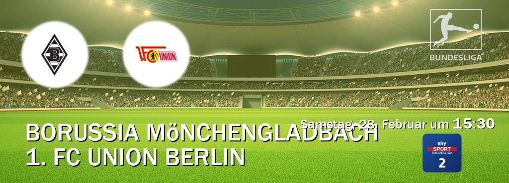Das Spiel zwischen Borussia Mönchengladbach und 1. FC Union Berlin wird am Samstag, 28. Februar um 15:30, live vom Sky Bundesliga 2 übertragen. Das Spiel zwischen Borussia Mönchengladbach und 1. FC Union Berlin wird am Samstag, 28. Februar um 15:30, live vom Sky Bundesliga 2 übertragen.