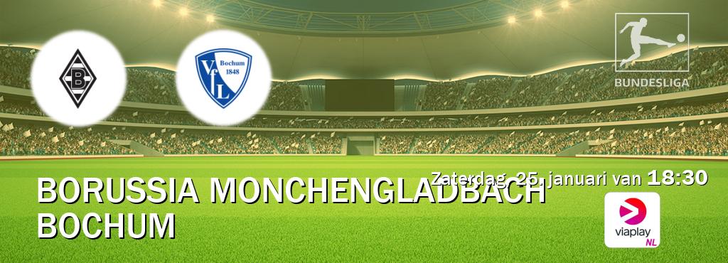 Wedstrijd tussen Borussia Monchengladbach en Bochum live op tv bij Viaplay Nederland (zaterdag, 25. januari van  18:30).