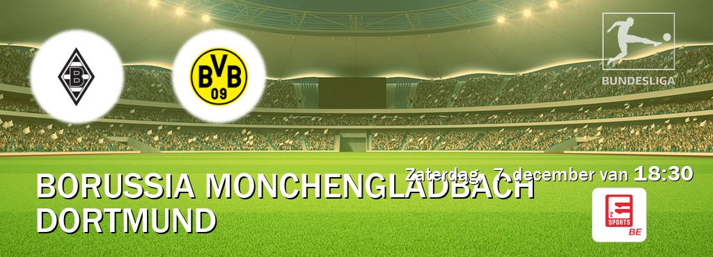 Wedstrijd tussen Borussia Monchengladbach en Dortmund live op tv bij Eleven Sports 2 (zaterdag,  7. december van  18:30).