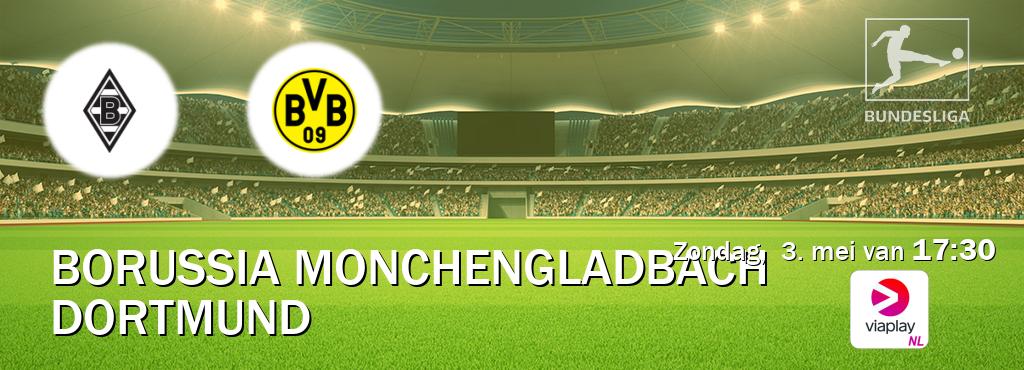 Wedstrijd tussen Borussia Monchengladbach en Dortmund live op tv bij Viaplay Nederland (zondag,  3. mei van  17:30).