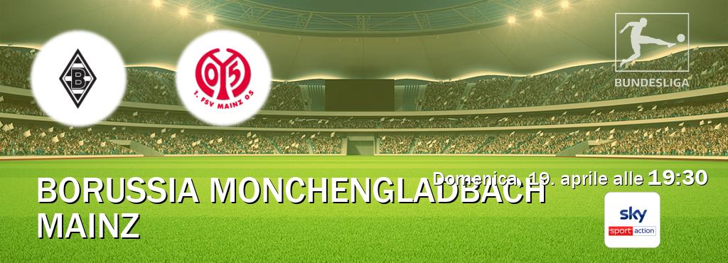 Il match Borussia Monchengladbach - Mainz sarà trasmesso in diretta TV su Sky Sport Max (ore 19:30) Il match Borussia Monchengladbach - Mainz sarà trasmesso in diretta TV su Sky Sport Max (ore 19:30)