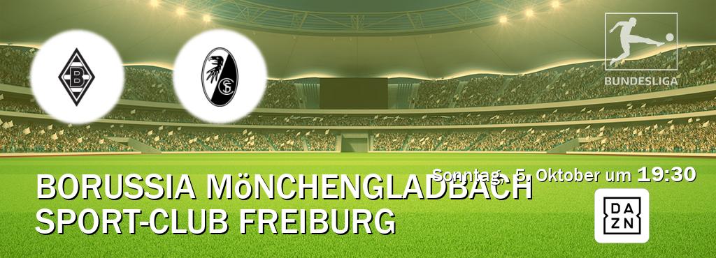 Das Spiel zwischen Borussia Mönchengladbach und Sport-Club Freiburg wird am Sonntag, 5. Oktober um 19:30, live vom DAZN übertragen. Das Spiel zwischen Borussia Mönchengladbach und Sport-Club Freiburg wird am Sonntag, 5. Oktober um 19:30, live vom DAZN übertragen.