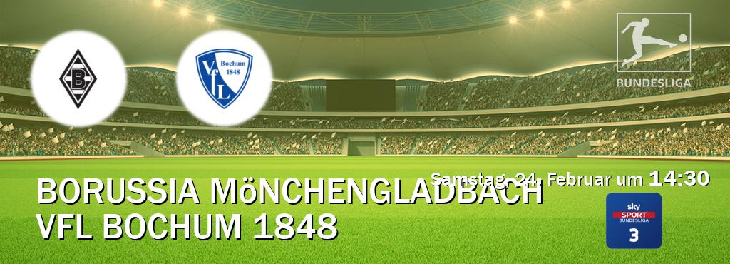 Das Spiel zwischen Borussia Mönchengladbach und VfL Bochum 1848 wird am Samstag, 24. Februar um  14:30, live vom Sky Bundesliga 3 übertragen.