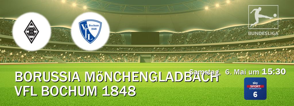 Das Spiel zwischen Borussia Mönchengladbach und VfL Bochum 1848 wird am Samstag,  6. Mai um  15:30, live vom Sky Bundesliga 6 übertragen.