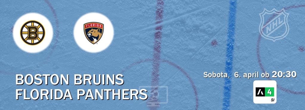 Prenos tekme med Boston Bruins in Florida Panthers v živo na Arena Sport 4 (sobota,  6. april ob  20:30 uri).