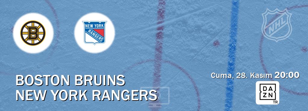 Karşılaşma Boston Bruins - New York Rangers DAZN'den canlı yayınlanacak (Cuma, 28. Kasım  20:00).