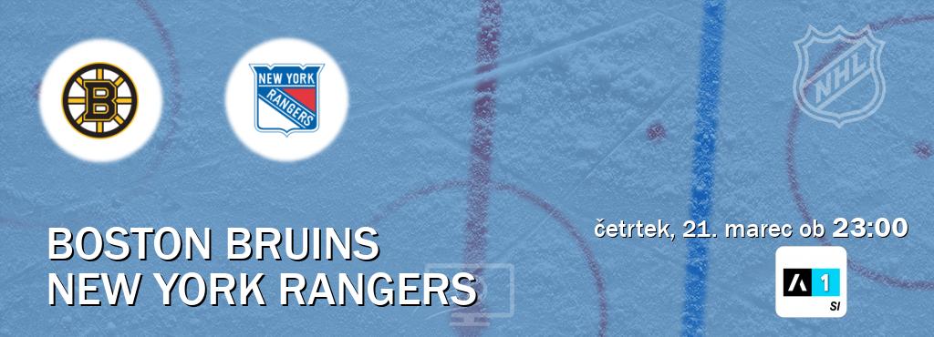 Boston Bruins in New York Rangers v živo na Arena Sport 1. Prenos tekme bo v četrtek, 21. marec ob  23:00