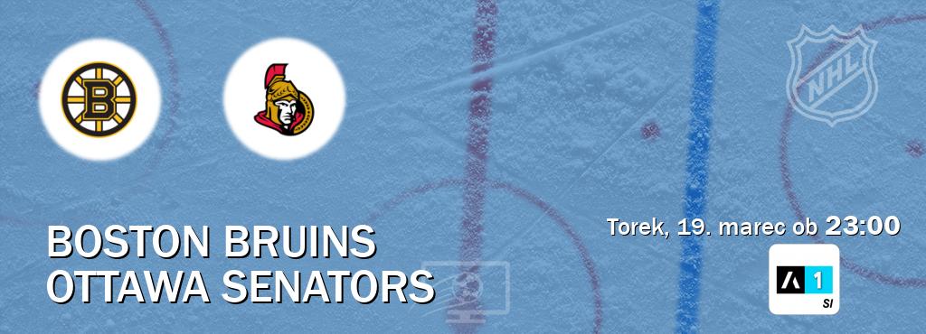 Boston Bruins in Ottawa Senators v živo na Arena Sport 1. Prenos tekme bo v torek, 19. marec ob  23:00