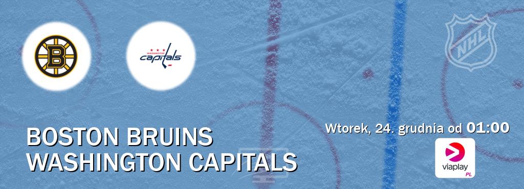 Gra między Boston Bruins i Washington Capitals transmisja na żywo w Viaplay Polska (wtorek, 24. grudnia od  01:00).