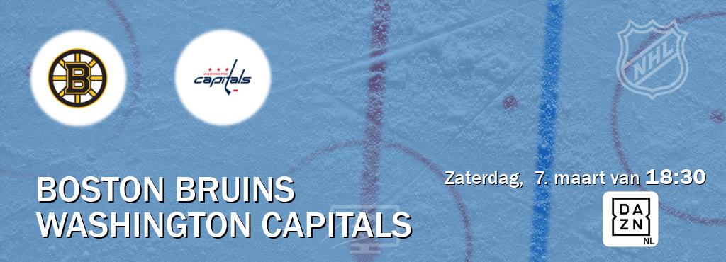 Wedstrijd tussen Boston Bruins en Washington Capitals live op tv bij DAZN (zaterdag,  7. maart van  18:30).
