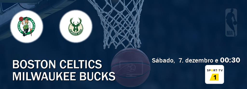 Jogo entre Boston Celtics e Milwaukee Bucks tem emissão Sport TV 1 (sábado,  7. dezembro e  00:30).