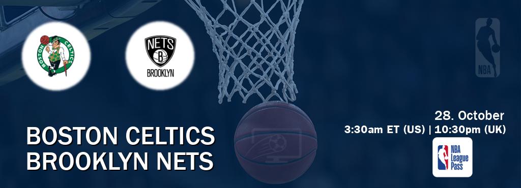 You can watch game live between Boston Celtics and Brooklyn Nets on NBA League Pass. You can watch game live between Boston Celtics and Brooklyn Nets on NBA League Pass.