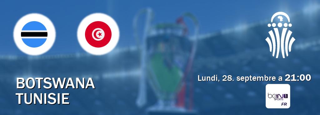 Match entre Botswana et Tunisie en direct à la beIN Sports 1 (lundi, 28. septembre a  21:00).