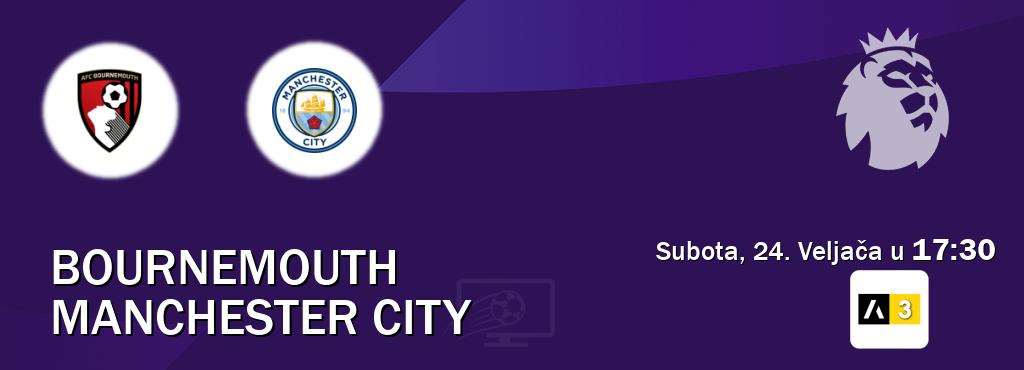 Izravni prijenos utakmice Bournemouth i Manchester City pratite uživo na Arena Sport 3 (Subota, 24. Veljača u  17:30).