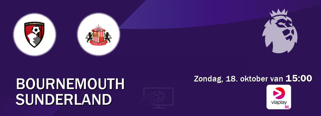 Wedstrijd tussen Bournemouth en Sunderland live op tv bij Viaplay Nederland (zondag, 18. oktober van  15:00).
