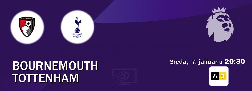 Izravni prijenos utakmice Bournemouth i Tottenham pratite uživo na Arena Sport 3 (sreda,  7. januar u  20:30).