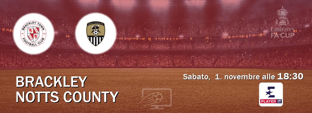 Il match Brackley - Notts County sarà trasmesso in diretta TV su Eurosport Player IT (ore 18:30) Il match Brackley - Notts County sarà trasmesso in diretta TV su Eurosport Player IT (ore 18:30)