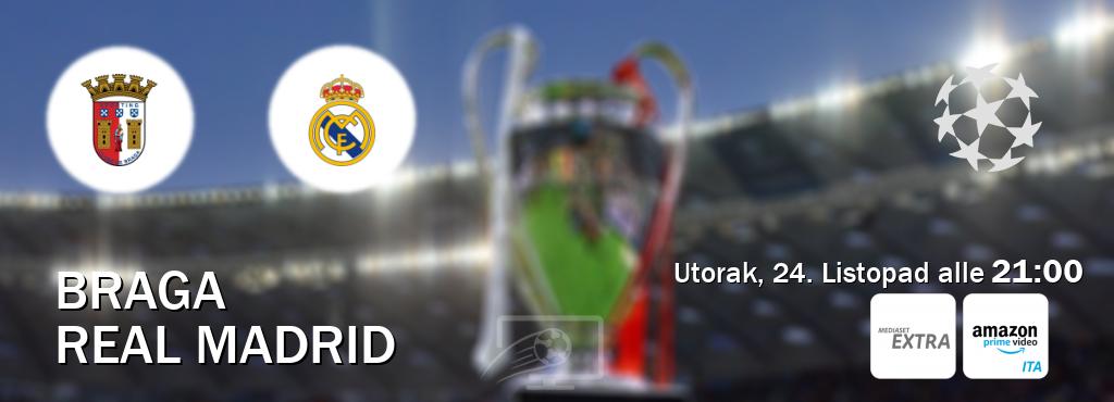 Il match Braga - Real Madrid sarà trasmesso in diretta TV su Mediaset Extra e Mediaset Infinity (ore 21:00)