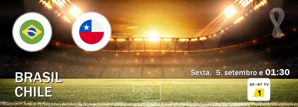 Jogo entre Brasil e Chile tem emissão Sport TV 1 (sexta,  5. setembro e  01:30).