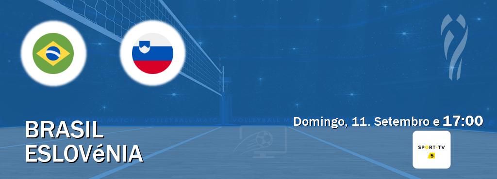 Jogo entre Brasil e Eslovénia tem emissão Sport TV 5 (Domingo, 11. Setembro e  17:00).