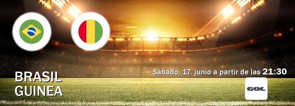 El partido entre Brasil y Guinea será retransmitido por GOL (sábado, 17. junio a partir de las  21:30).