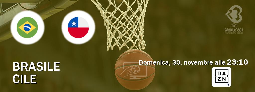 Il match Brasile - Cile sarà trasmesso in diretta TV su DAZN Italia (ore 23:10)