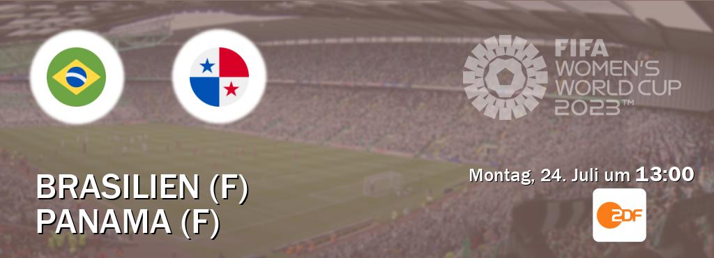Das Spiel zwischen Brasilien (F) und Panama (F) wird am Montag, 24. Juli um  13:00, live vom ZDF übertragen.