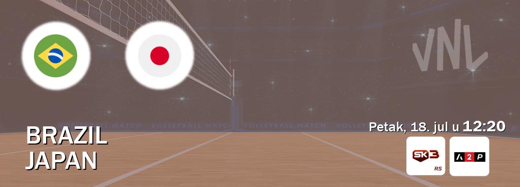 Izravni prijenos utakmice Brazil i Japan pratite uživo na Sportklub 3 i Arena Premium 2 (petak, 18. jul u 12:20). Izravni prijenos utakmice Brazil i Japan pratite uživo na Sportklub 3 i Arena Premium 2 (petak, 18. jul u 12:20).
