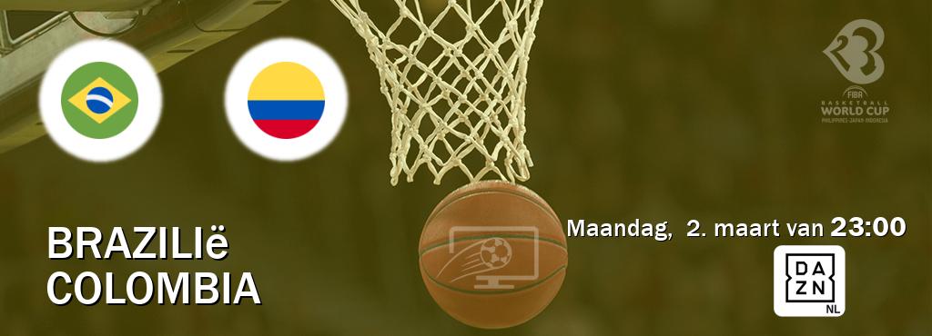 Wedstrijd tussen Brazilië en Colombia live op tv bij DAZN (maandag,  2. maart van  23:00).