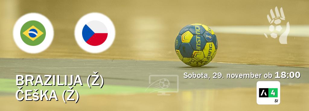 Dvoboj Brazilija (Ž) in Češka (Ž) s prenosom tekme v živo na Arena Sport 4.