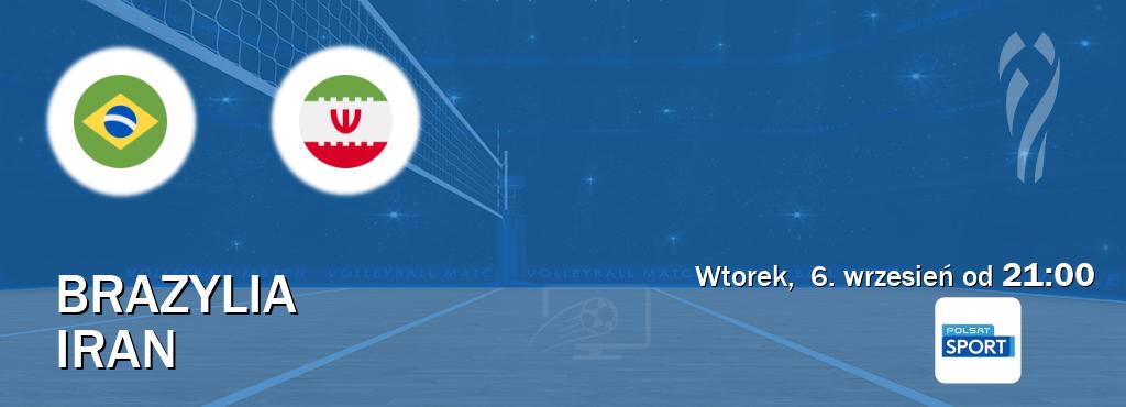 Gra między Brazylia i Iran transmisja na żywo w Polsat Sport (wtorek,  6. wrzesień od  21:00).