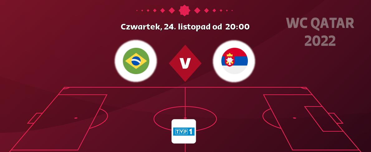 Gra między Brazylia i Serbia transmisja na żywo w TVP 1 (czwartek, 24. listopad od  20:00).