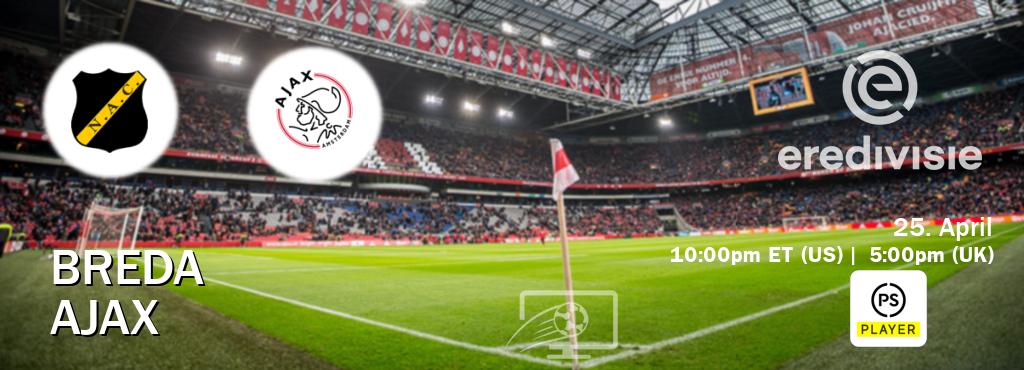You can watch game live between Breda and Ajax on Premier Player(UK).