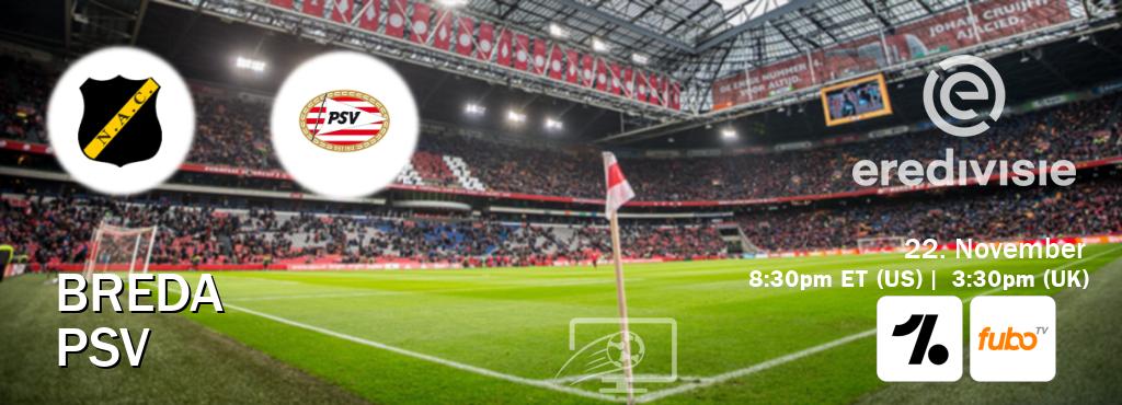 You can watch game live between Breda and PSV on OneFootball and fuboTV(US). You can watch game live between Breda and PSV on OneFootball and fuboTV(US).