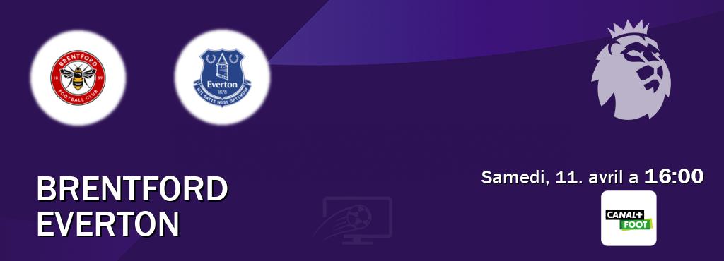 Match entre Brentford et Everton en direct à la Canal+ Foot (samedi, 11. avril a  16:00).