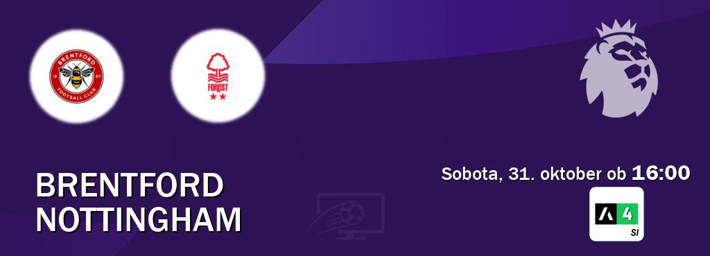 Prenos tekme med Brentford in Nottingham v živo na Arena Sport 4 (sobota, 31. oktober ob  16:00 uri).