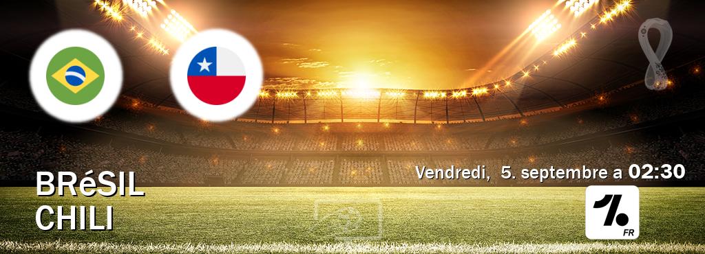 Match entre Brésil et Chili en direct à la OneFootball France (vendredi,  5. septembre a  02:30).