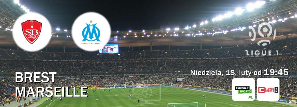 Gra między Brest i Marseille transmisja na żywo w Canal+ Sport 5 i Eleven Sports 2 (niedziela, 18. luty od  19:45).