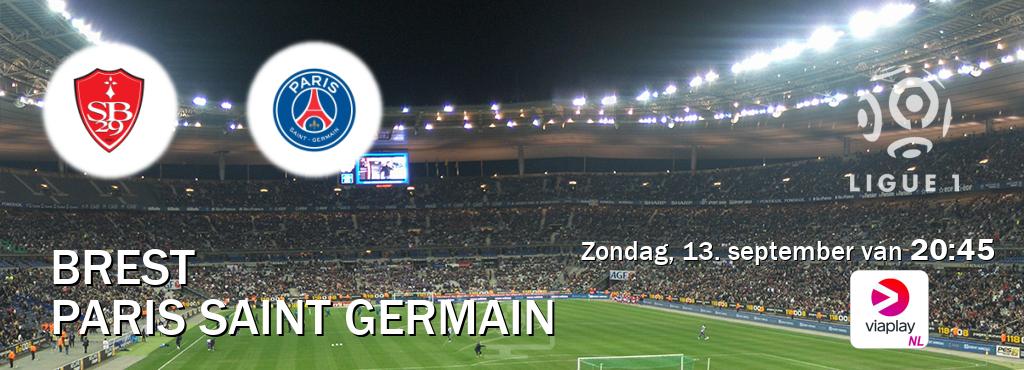Wedstrijd tussen Brest en Paris Saint Germain live op tv bij Viaplay Nederland (zondag, 13. september van  20:45).