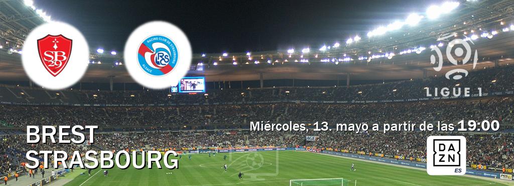 El partido entre Brest y Strasbourg será retransmitido por DAZN España (miércoles, 13. mayo a partir de las 19:00). El partido entre Brest y Strasbourg será retransmitido por DAZN España (miércoles, 13. mayo a partir de las 19:00).