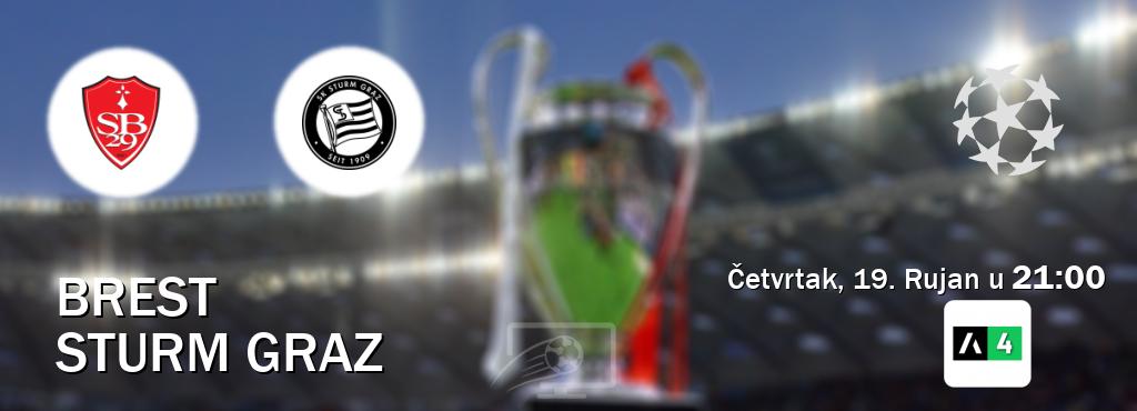 Izravni prijenos utakmice Brest i Sturm Graz pratite uživo na Arena Sport 4 (Četvrtak, 19. Rujan u  21:00).