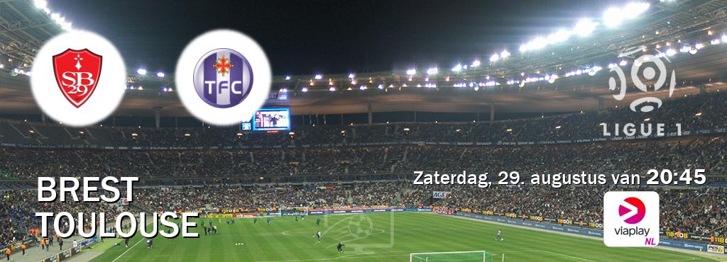 Wedstrijd tussen Brest en Toulouse live op tv bij Viaplay Nederland (zaterdag, 29. augustus van  20:45).