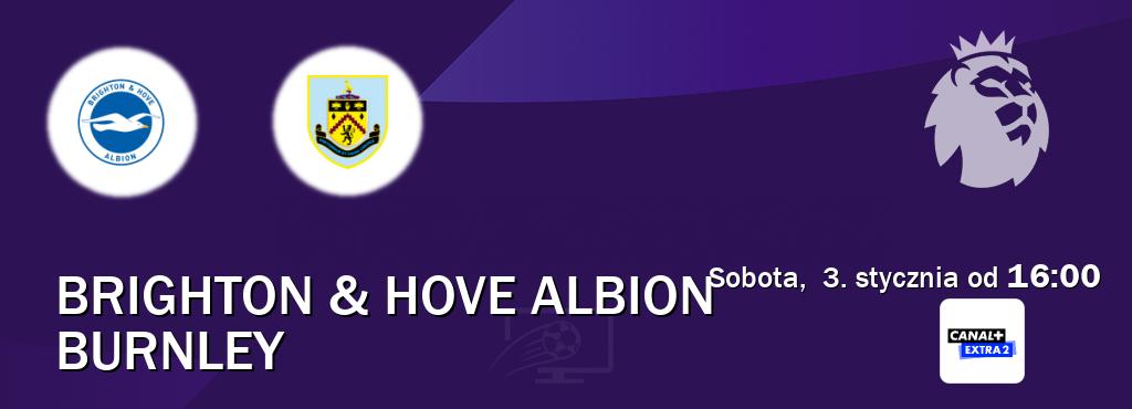 Gra między Brighton & Hove Albion i Burnley transmisja na żywo w Canal+ Extra 2 (sobota,  3. stycznia od  16:00).