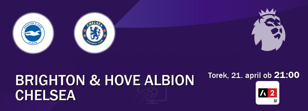 Prenos tekme med Brighton & Hove Albion in Chelsea v živo na Arena Sport 2 (torek, 21. april ob  21:00 uri).